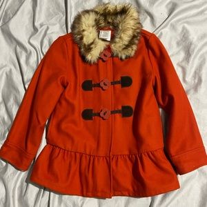 Girls Gymboree coat with faux fur
